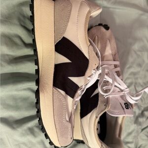 New Balance White and Black Athletic Shoes